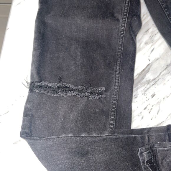 Calvin Klein ankle skinny size 12 distressed black jeans - Picture 3 of 8